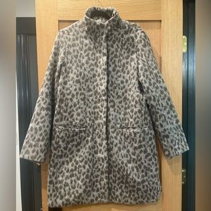Old Navy leopard pea coat